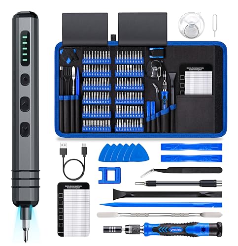 Mini Electric Screwdriver Set 140-IN-1: Small Electric Screwdriver Cordless - color: Blue