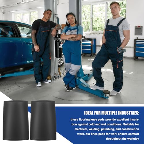 Seenelling 2 Pairs Knee Pads Inserts for Work Pants Double Foam Cushion Knee Pads Inserts for Tactical Pants, 6 x 9 Inches Soft Construction No Strap Knee Pad Soft Inner Liner for Men