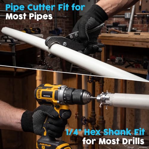 10Pcs PVC Pipe Threader Tool Kit with Cutter-1/2" 3/4" 1" Dual-Function