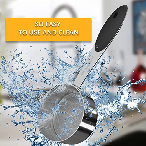 2PCS 1/4cup(59ml) Measuring Cup, Stainless Steel Measure Scoop - size: 1/4cup