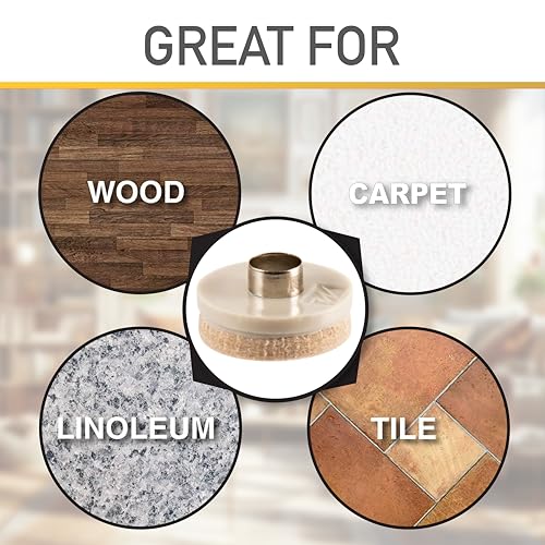 SoftTouch 1" Round Nail-On Felt Furniture Sliders, Protective Heavy-Duty Felt Pads for Wood Furniture and Hard Surfaces, 48-Count, Beige - color: Linen, size: 1 Inch, style: Value Pack