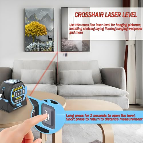 The 3-in-1 almighty laser measuring tools ruler,16Ft Ruler 197Ft Laser - color: Yellow, size: Laser 197 ft
