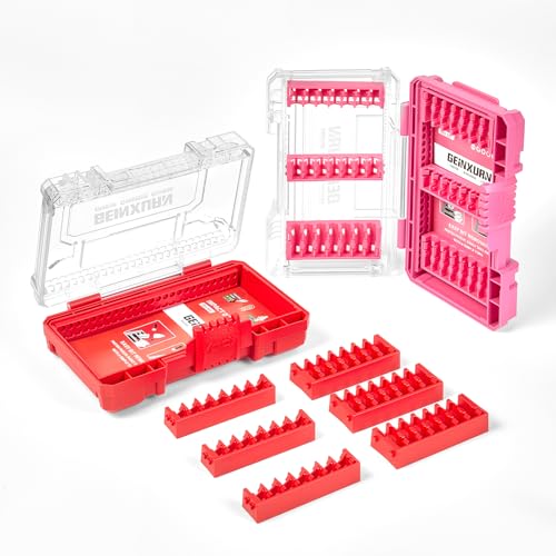 Geinxurn 2Pcs Storage Box Case, small parts box with detachable divider, Screwdriver Bit Set Box - style: STKB002