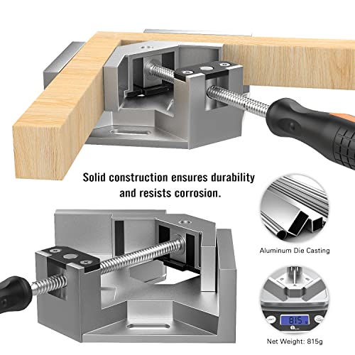 Housolution Right Angle Clamp, [4PACK] 90° Aluminum Alloy, Silver Gray - color: Silver Gray