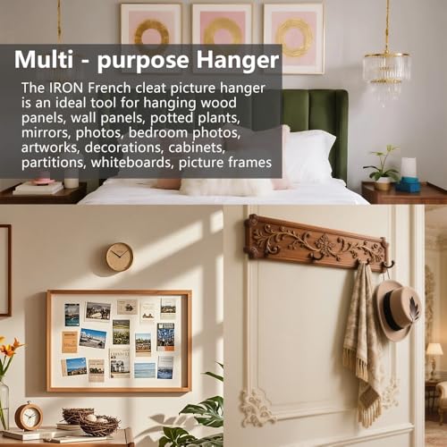 Heavy-Duty Z Interlocking 6 inches French Cleat Hanger, 4 Pairs - size: 6 Inch