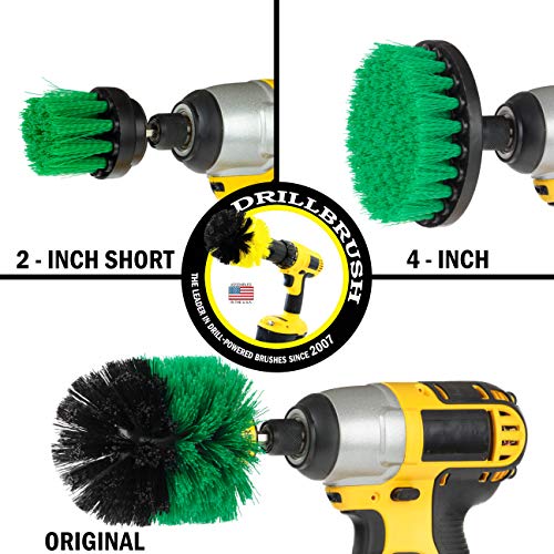 Drill Brush Attachment - Oven Scrubbing Brush Set - Air Fryer Cleaning Tool - color: Green