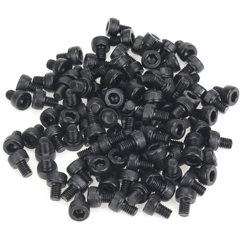 105 Pieces M3 x 4mm Socket Head Cap Screws, Thread Pitch 0.5mm, Sutemribor M3 Black Screws, 12.9 Grade Alloy Steel, Black Oxide Finish, Fully Threaded - size: M3 x 4mm, style: Socket Head