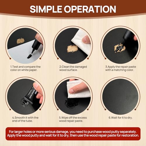 Boncart Wood Furniture Repair Kit, Wood Touch up Fillers - color: 10 Colors