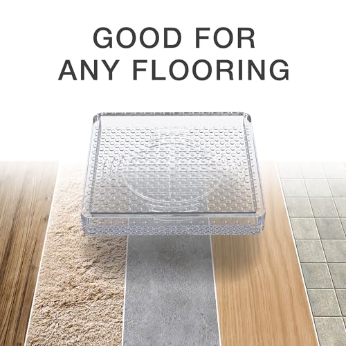 X-Protector Furniture Cups - 4 PCS 3" - Non Slip Furniture Pads (Square) - color: Transparent