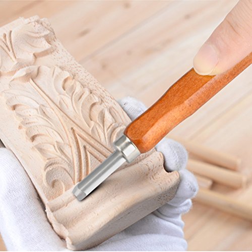 TIMESETL 17Pack Small Wood Carving Set, 12pcs Wood Carving Tools SK2 Carbon Steel + 4pcs Whetstone + 1pcs Storage Case for Beginners DIY Woodworking Sculpting Whittling with Safety Cap