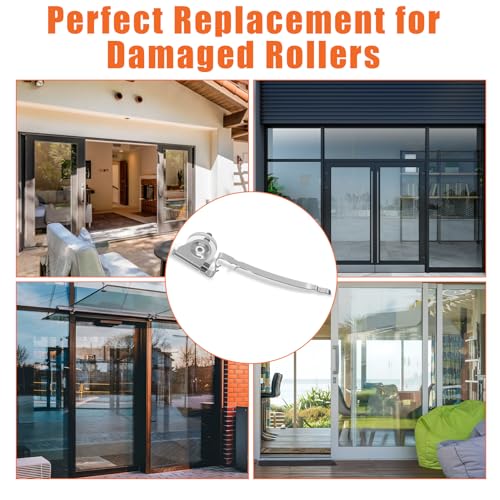 Sliding Screen Door Rollers for Andersen Gliding Screens Replacement, 1-1/4" Nylon Concave Wheels, Fits 200 & 400 Series Patio Door Screen Wheel - color: Silver