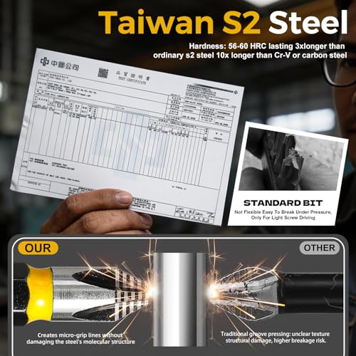 1" PH2 Anti Slip Screwdriver Bits #2 10 Pcs, 2026 New Laser Tech 360° - color: Phillips #2, size: 1 inch