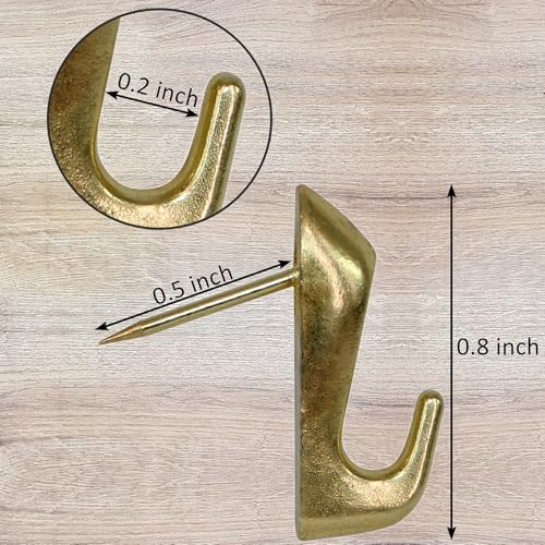Push Pin Picture Hooks, Push Pin Hangers, Decorative Push Pins for Wall Hanging, Thumb Tacks for Hanging, Bulletin Board Hooks - style: Gold