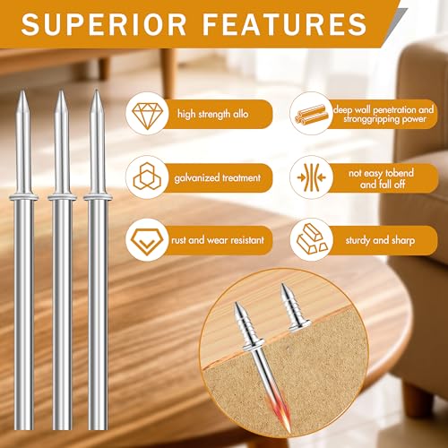 1000Pcs Double Head Skirting Nails, Seamless Trim Nails for Baseboards