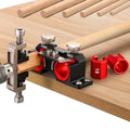 Double Cutting Dowel Maker Jig Kit Electric Drill Carbide Inserts Stable wooden Dowel Cutter tool Dowel Plate (Metric 9 different diameters) - size: Metric