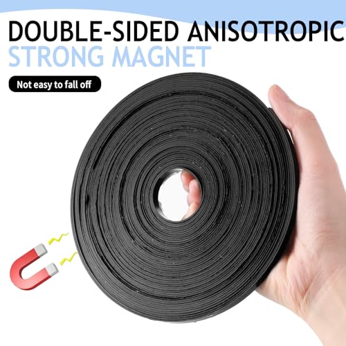 Tellegloww Black Magnetic Tape Roll Thin Strips, Magnetic Board Dividers Whiteboard Graphic Decorative Tape Marking Line for Classroom Office Art Accessories (1/5 Inch X 50 Feet,1 Pcs) - size: 1/5 inch x 50 feet