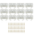 Drawer Slide Guides Bottom Mount, 12 Pack Plastic Drawer Track Rail Brackets with Mounting Screws for Dresser, Cabinet, Closet, and More