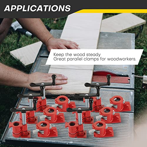 6 Pack 3/4" Wood Gluing Pipe Clamp Set, Pipe Clamps for Woodworking - style: 6 Pack, 3/4"