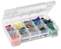 Akro-Mils 05805 Plastic Portable Parts Storage Case for Hardware and Crafts with Hinged Lid and 4 Adjustable Dividers, (11-Inch x 7-Inch x 2-3/8-Inch), Medium, Clear - size: Medium, style: 1-Pack