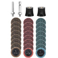 HARFINGTON 28pcs Quick Change Discs Set 1" Lock Sanding Discs with 1/4" Shank Pad Holder Coarse/Medium/Fine Grit Surface Conditioning for Polish Rust Removal - size: 1"