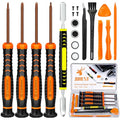 JOREST Cleaning Repair Tool Kit for PS5 PS4, with PH00 PH0 PH1 Phillips and T8 Torx Security Screwdriver set for Sony Playstation 3/4/5 Controller, Console, and Accessories, Crowbars, Tweezer, Screws - style: PS