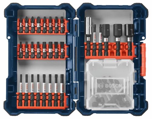 BOSCH SDMS40 40-Piece Assorted Impact Tough Screwdriving Custom Case System Set for Screwdriving Applications - size: 40-Piece Set, style: Screwdriving
