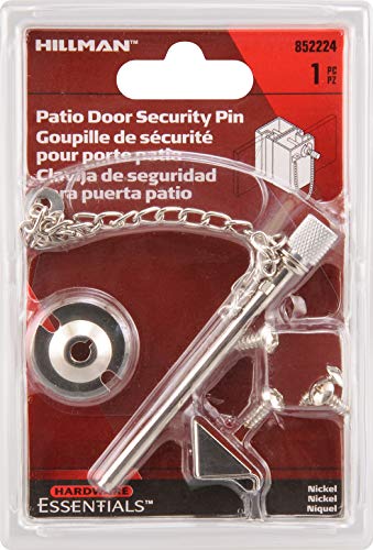 Hardware Essentials 852224 Patio Door Security Pin, Silver