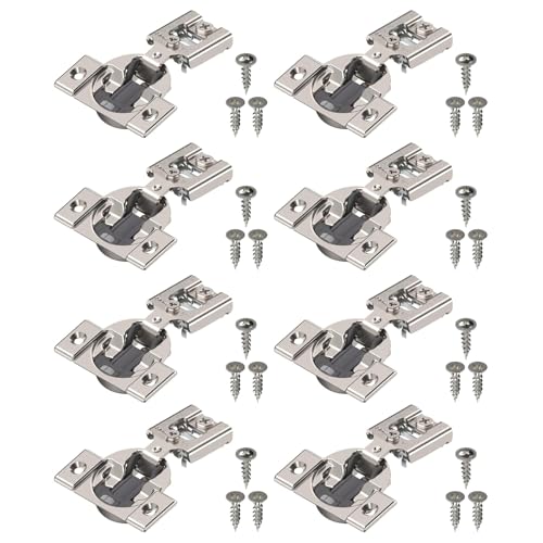 Blum 38N355BE08x15 Compact Soft-Close 1/2'' Overlay Blumotion Hinge, Nickel Finish (Pack of 15) - size: Pack of 15, style: Without Screws