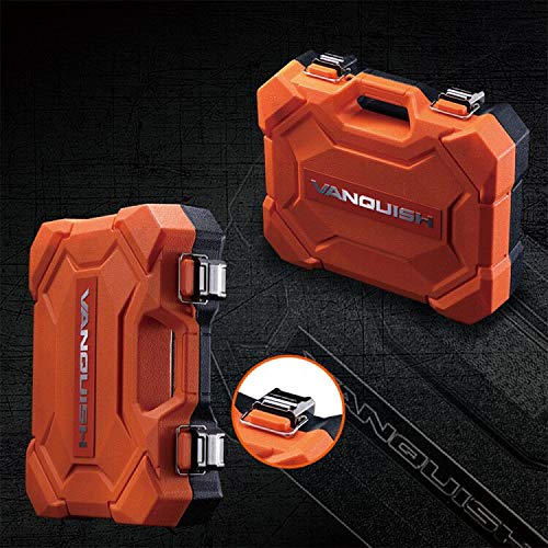 Vanquish 37-Pieces Tool Set for Home,Basic Essential Small Tool Kit Box for Apartment, Dorm, and Household with Blow Molded Storage Case (8001)