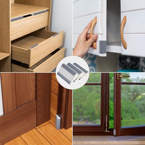 Kneelisa 196” Wedge-Shape Foam Window Weather Stripping Door Seal - color: Gray, size: 196"