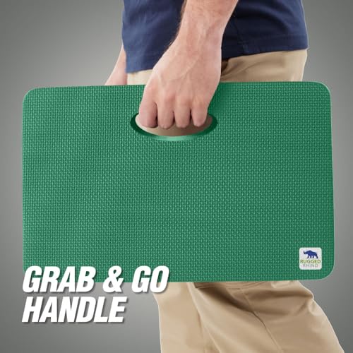 RUGGED RHINO Extra Thick Foam Kneeling Pad for Gardening, Pine Green - color: Pine Green