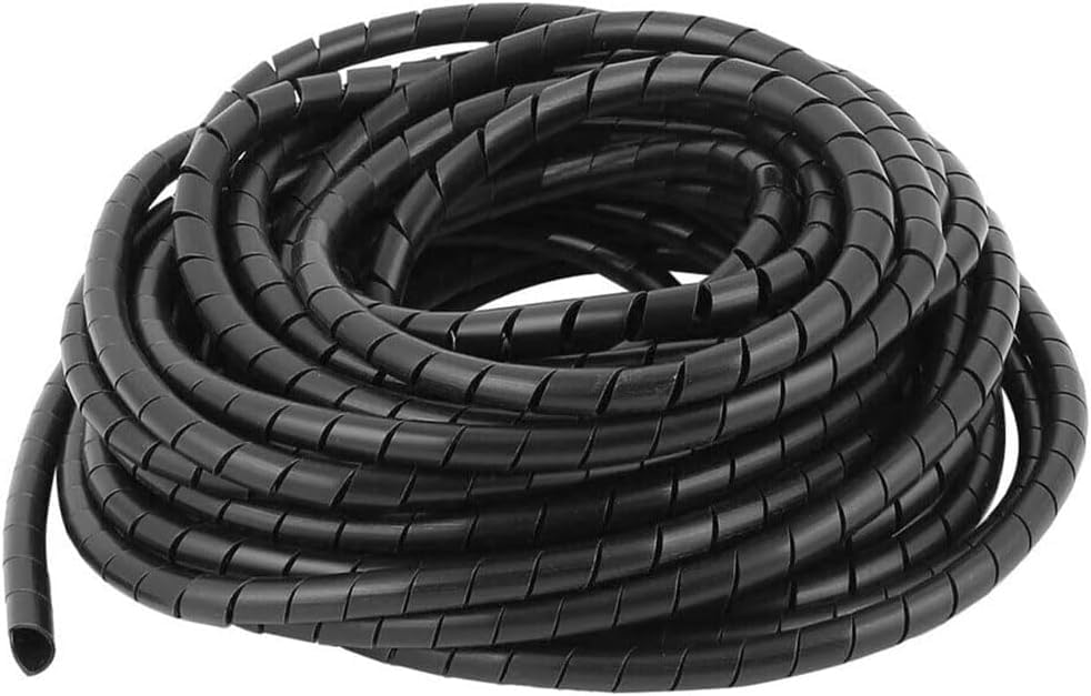 Spiral Cable Wrap Sleeve 1/2"(12mm) x 18 Ft Cord Organizer for Computer Wires, Electrical Cables, Home and Office Desk Management - size: 12mm x 18 Ft