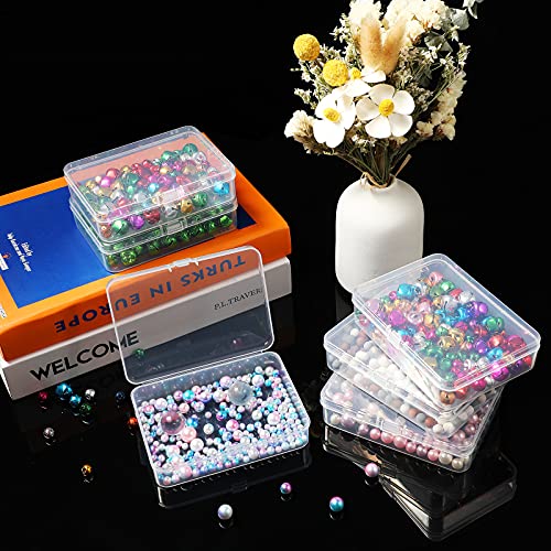 Jetec 6 Pieces Small Clear Plastic Storage Box, 2.5 x 1.7 x 0.8 Inch - size: 2.5 x 1.7 x 0.8 Inch