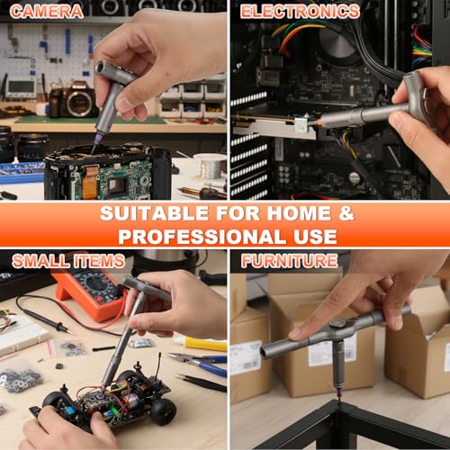 42-in-1 Magnetic Ratchet Screwdriver Set, Professional T-Handle Multi Bit Tool Kit with S2 Steel Bits, Portable Repair Set with Compact Case for Gifts, Electronics, Furniture & DIY - size: 42 in 1