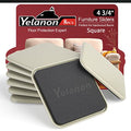 Yelanon Furniture Sliders, 8 pcs-4 3/4” Square Beige Furniture Sliders for Carpet, Heavy Duty Furniture Movers Sliders, Reusable Furniture Moving Pads, Floor Protectors for Carpet - size: 8pcs 4.75"beige