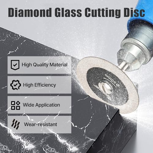 1.97'' Diamond Glass Cutting Disc 5PCS with 0.24" Round Mandrel