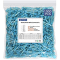 1000 Pcs Heat Shrink Butt Connectors, 16-14 AWG Waterproof Electrical Crimp Wire Splice for Marine, Cable, Wiring - size: 16-14 AWG (Blue)