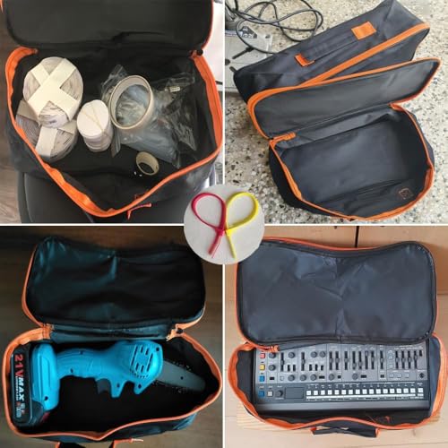 3pack Tool Pouch with Zipper Utility Small Tool Bag for Screw Plier Wrench Screwdriver Mechanic Car Vacuum Men garden Hand Power Tool Storage Organizer (12 Inch) - size: 12 inch-3pcs