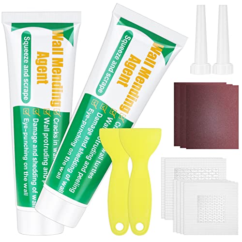Drywall Repair Kit - Large Hole Patch, Wall Mending Agent with Scraper - Easy to Fill Holes for Home Wall, Plaster Dent Repair - 2 Pcs - color: 2 Pack Wall Spackle