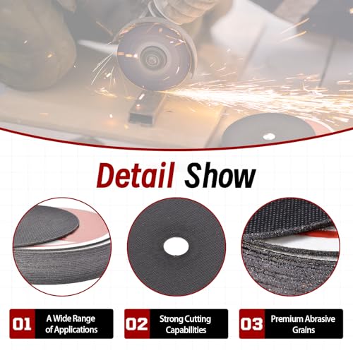 50 Pack 5"x.040"x7/8" Cut-Off Wheel - Metal & Stainless Steel Cutting Discs - size: 50pcs 5"*0.040"*7/8"