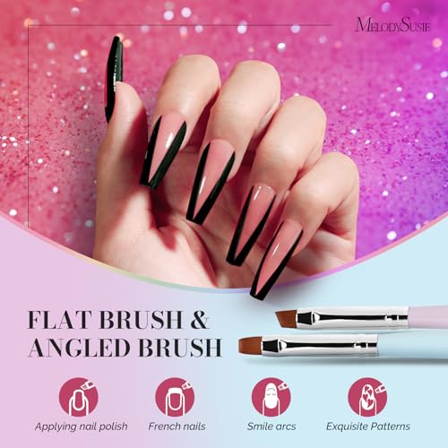 MelodySusie Nail Art Brushes Set, 6pcs Nail Art Design Pen Painting Tools - color: Color, size: 6