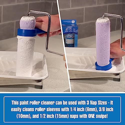 Touch Up Cup Roller Saver Paint Scraper Cleaner Tool, 2 Pack - color: Blue, size: Pack of 2