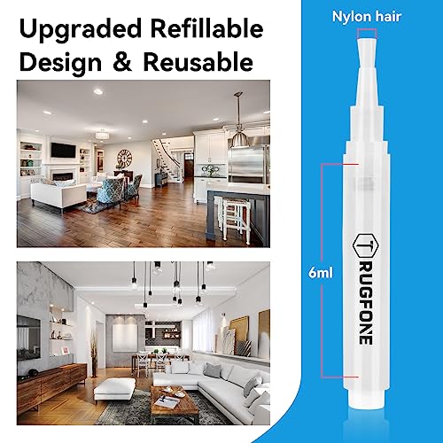 Touch Up Paint Pen 4 Paint Touch Up Pens Fillable Brush Refillable for Walls Wall Repair Funiture Cabinet Wood Floor Window 6ML 9Pcs Set - size: 4 Pack