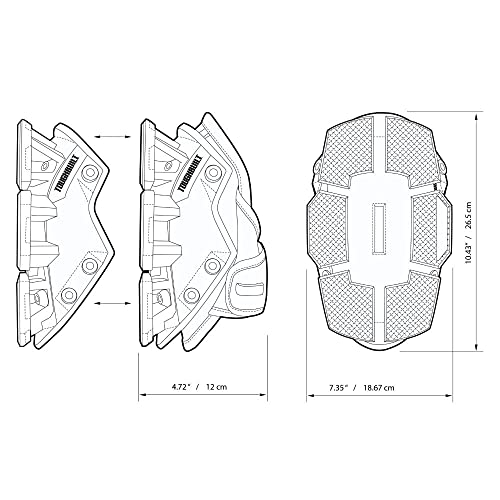 ToughBuilt - GelFit Stabilizer Knee Pads, SnapShell, TB-KP-G205 - size: GelFit Stabilizer (Black/Yellow)