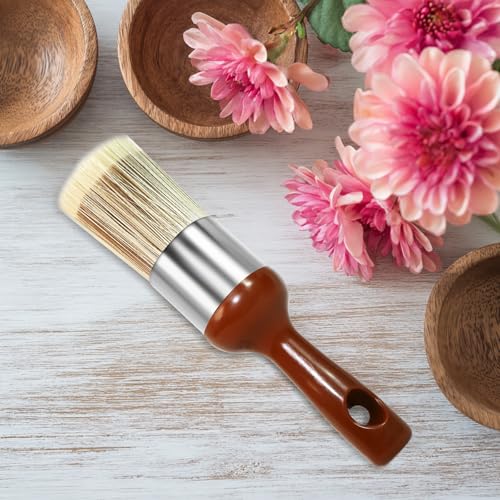 Horse Hair Brush for Leather and Furniture Salve（Long Handle） - size: Large
