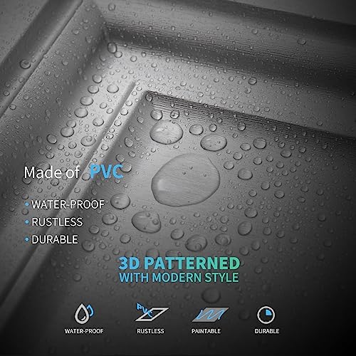 Art3d Paintable 3D Ceiling Tiles, 2 x 2 ft, 13-Pack, Argent Silver - color: Brushed Silver, size: 24"x24"