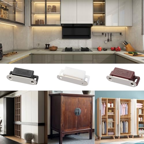 Cabinet Magnetic Catch FNFAI 16 Pack White Cabinet Door Magnetic Latch - color: White