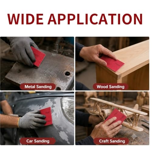 24Pcs 3 x 4 Inch Sanding Sponge Set, 180-2500 Grit Wet Dry Abrasive Sanding Sponges Pads, Soft Foam Hand Sander Block Sandpaper for Wood Metal Drywall Furniture Polishing