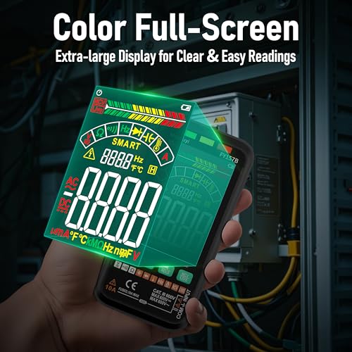 6000 Counts TRMS Digital Multimeter,Rechargeable Electrical Tester