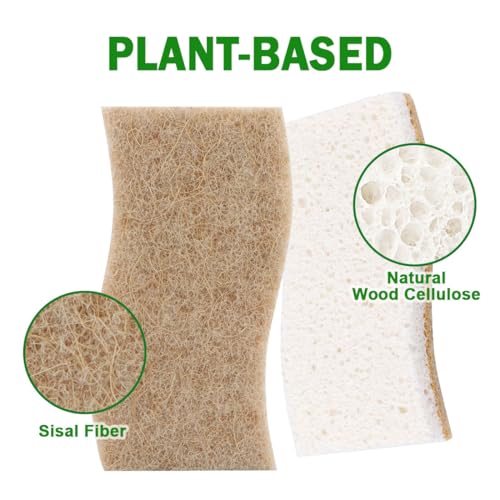 AIDEA XL Sponges Kitchen, 12Count, Non-Scratch Dish Sponges - color: Brown-extra Large